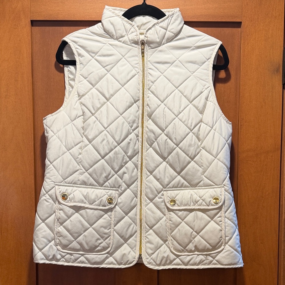 St. John's Bay Cream Quilted Vest
